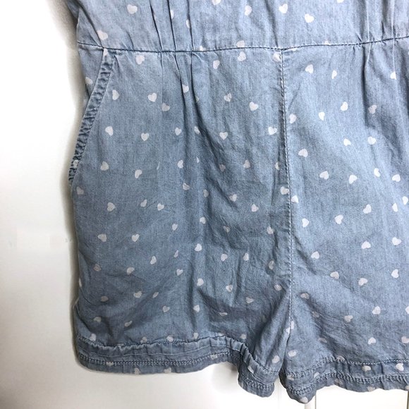 chambray patterned romper | denim playsuit topshop - Picture 5 of 7